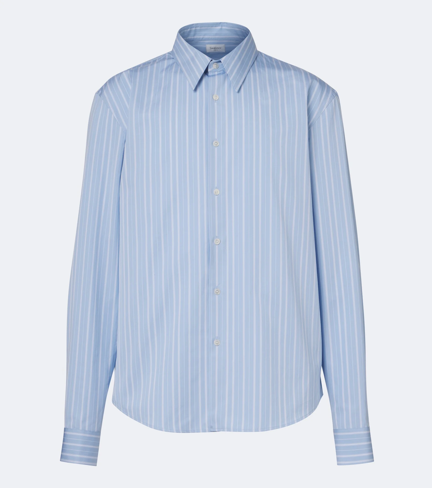 Striped cotton poplin shirt - 1