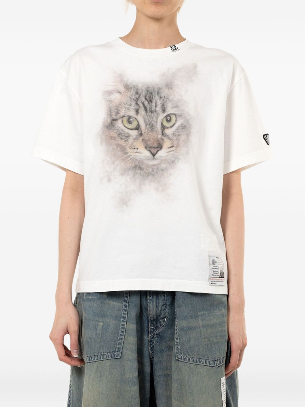 cat-print T-shirt - 2