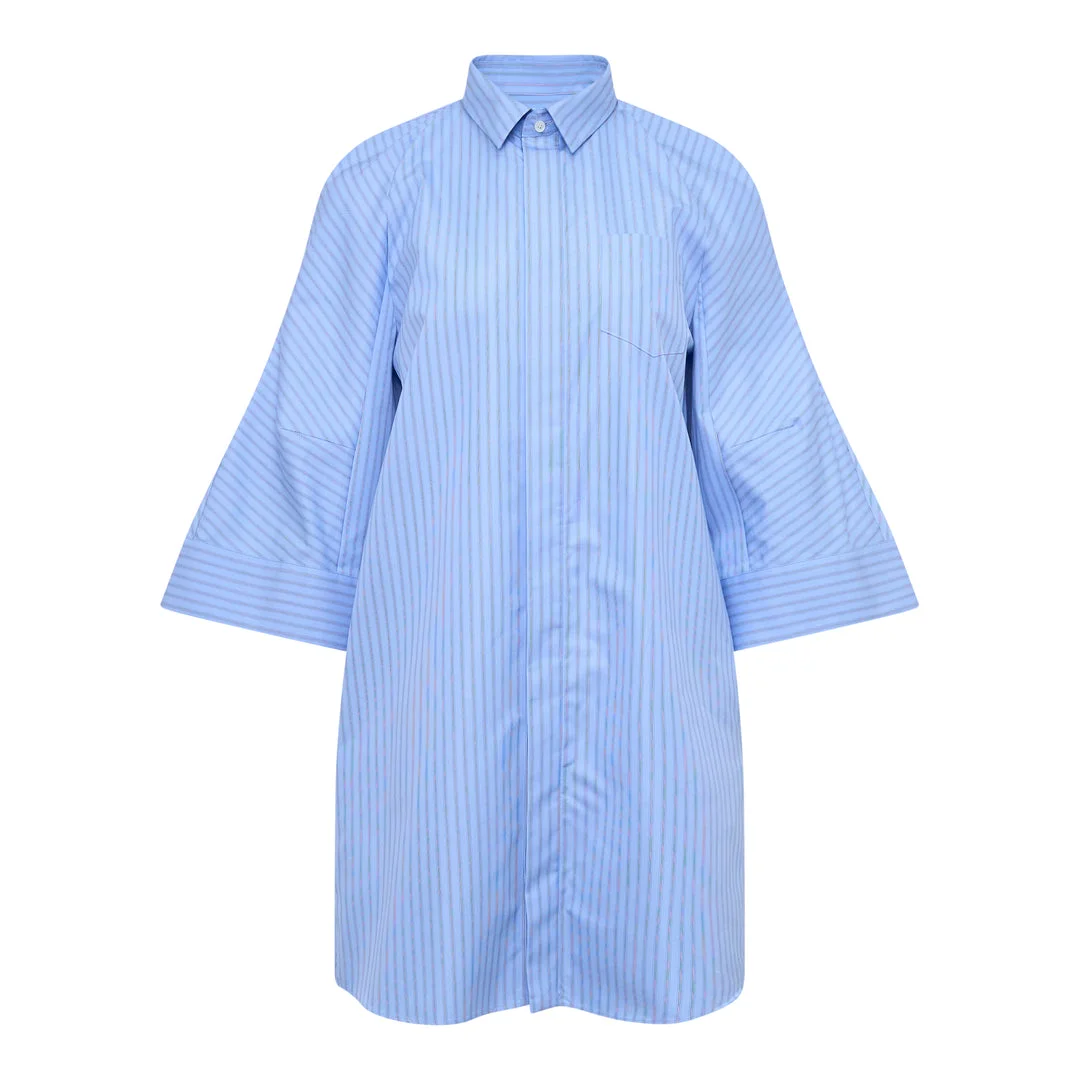 Oversized Poplin Shirt Dress - 1