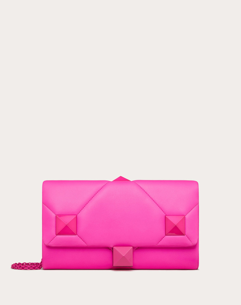 ROMAN STUD NAPPA LEATHER MAXI CLUTCH BAG 1