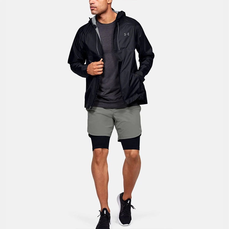 Men's Under Armour Cloudburst Shell Training Sports Jacket Black 1350950-001 - 6