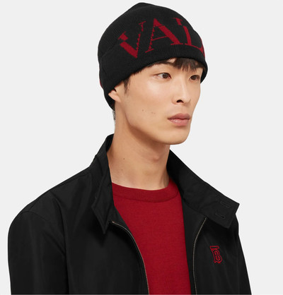 Valentino Valentino Garavani Logo-Jacquard Wool and Cashmere-Blend Beanie outlook