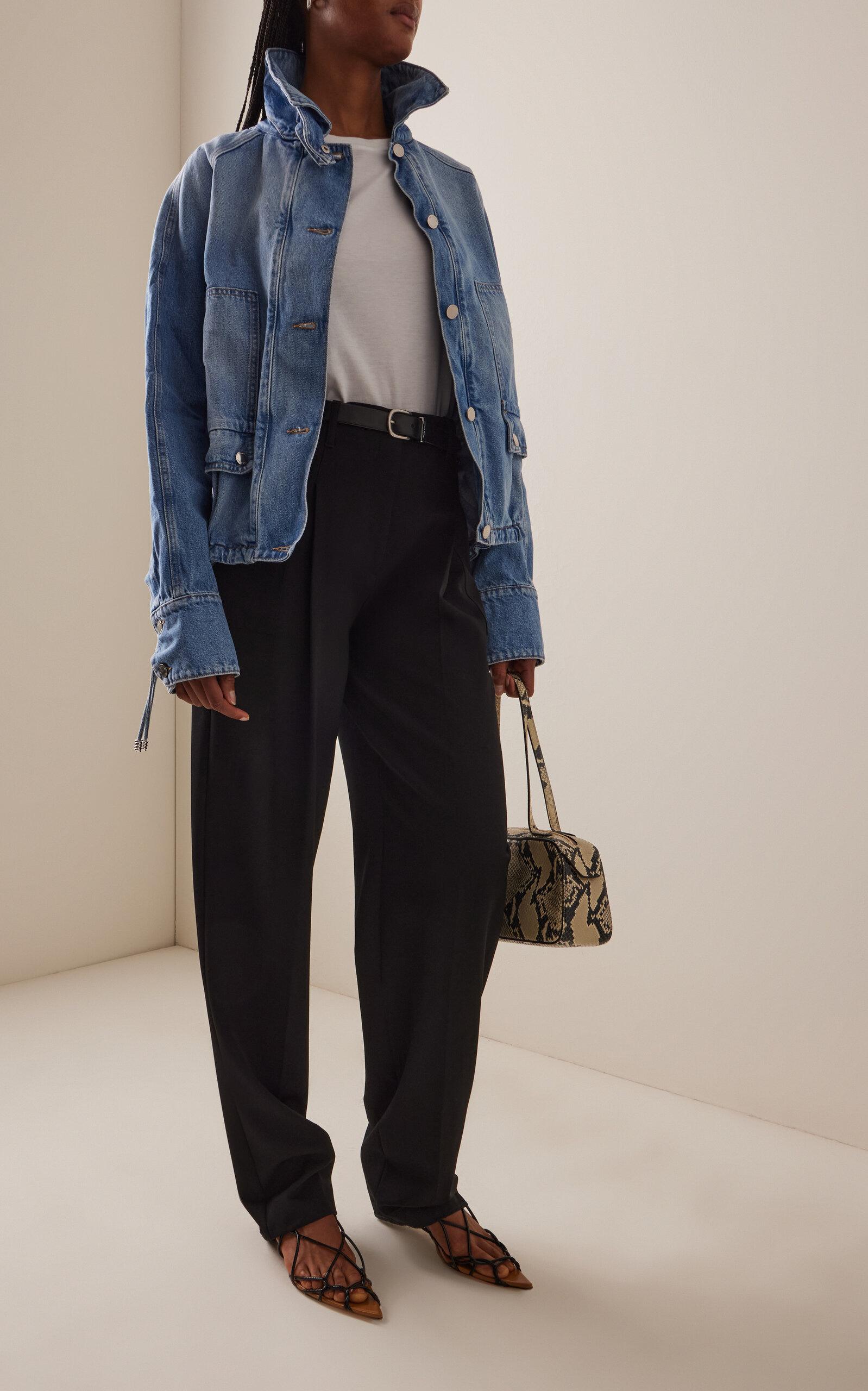 The Harper Denim Balloon Jacket medium wash - 3