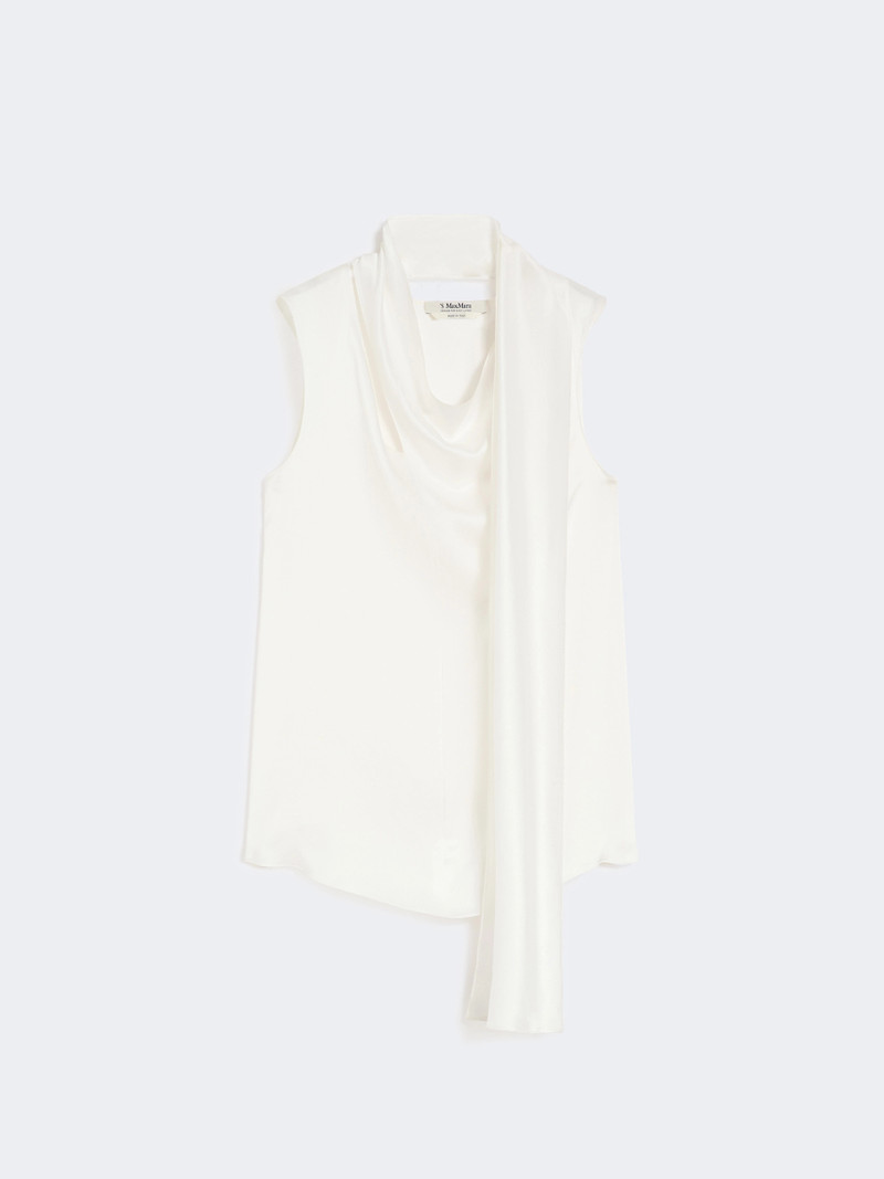 DRY Silk satin top - WHITE 1