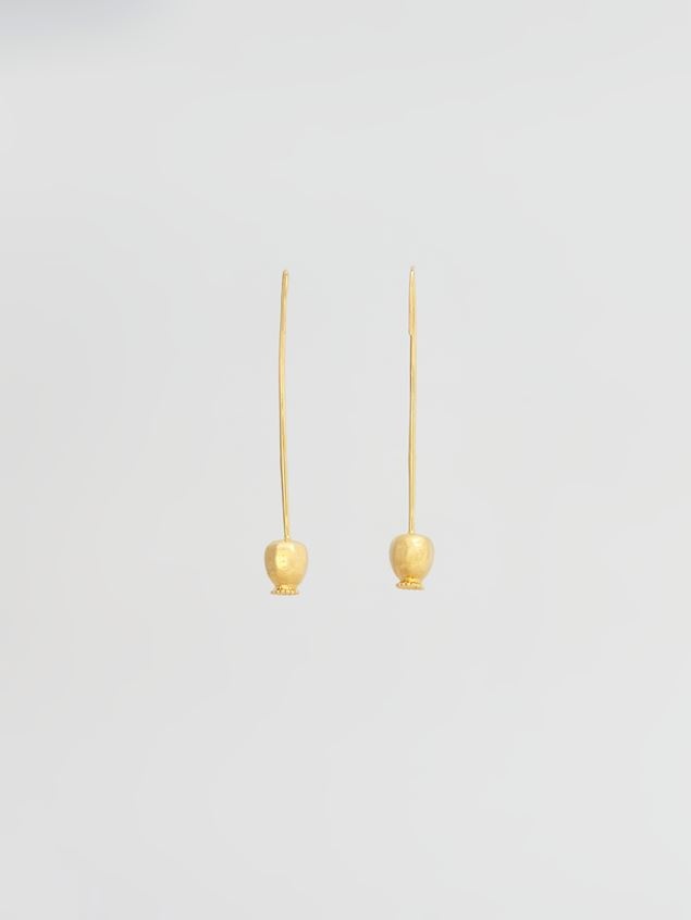 BRASS FLORA POPPY EARRINGS - 3