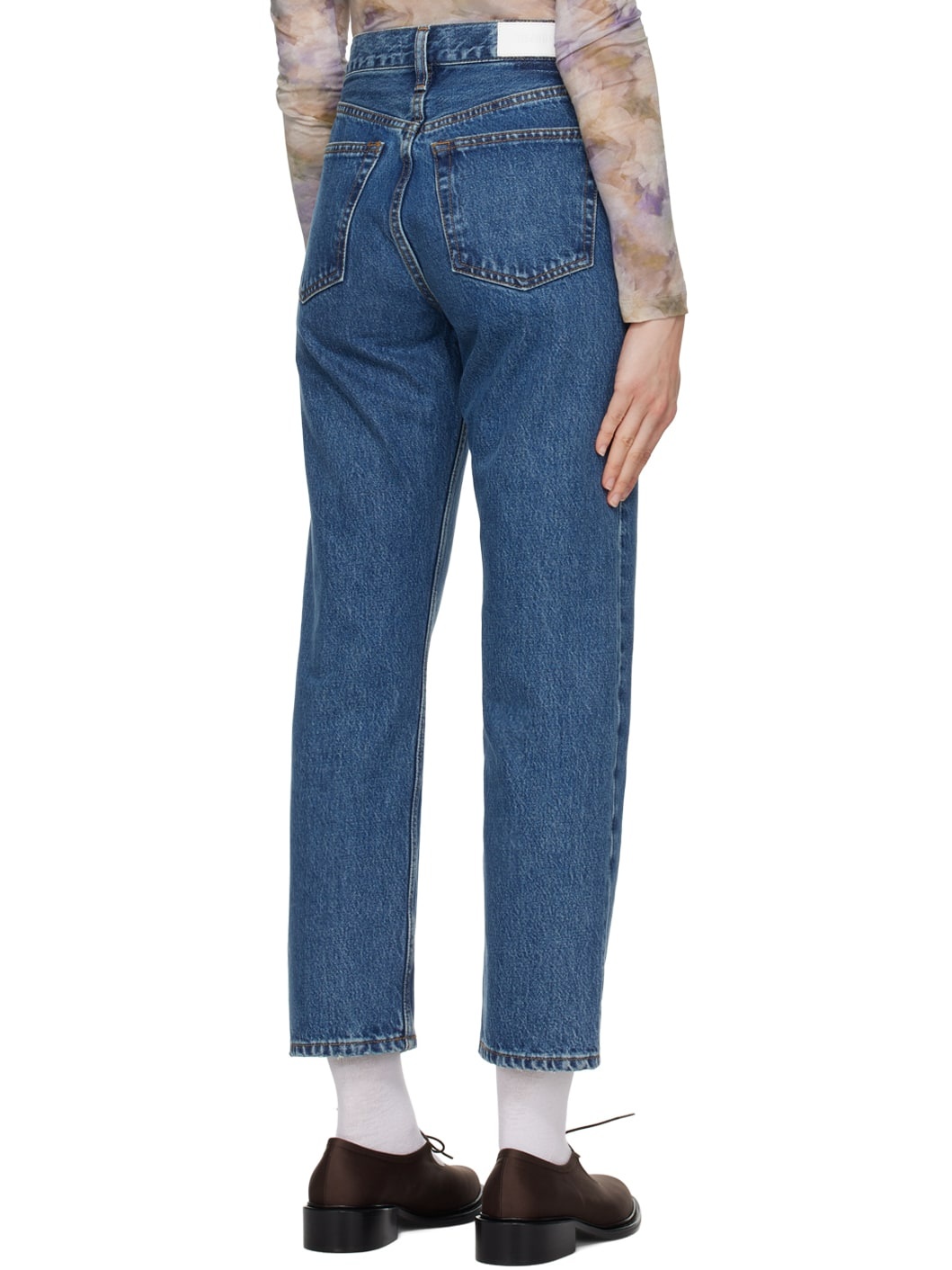 Blue Stove Pipe Jeans - 3