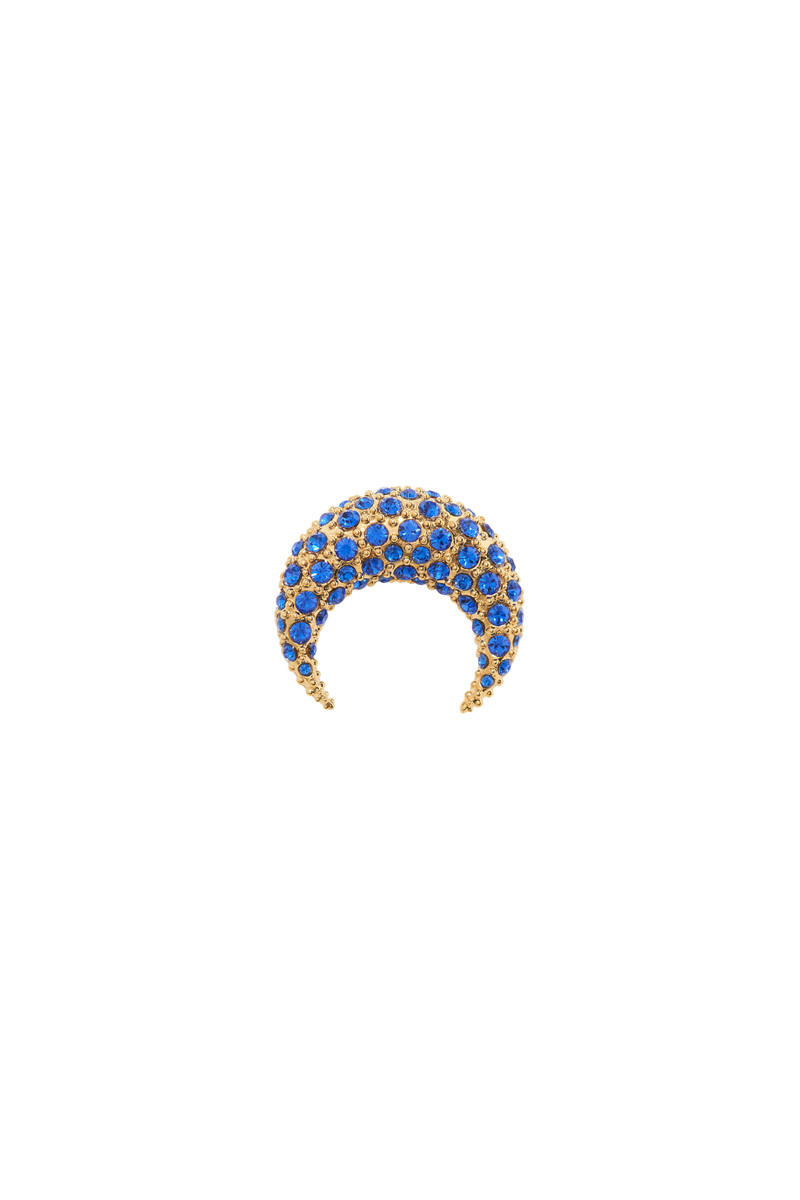 Rhinestone Gold Plated Moon Stud 1