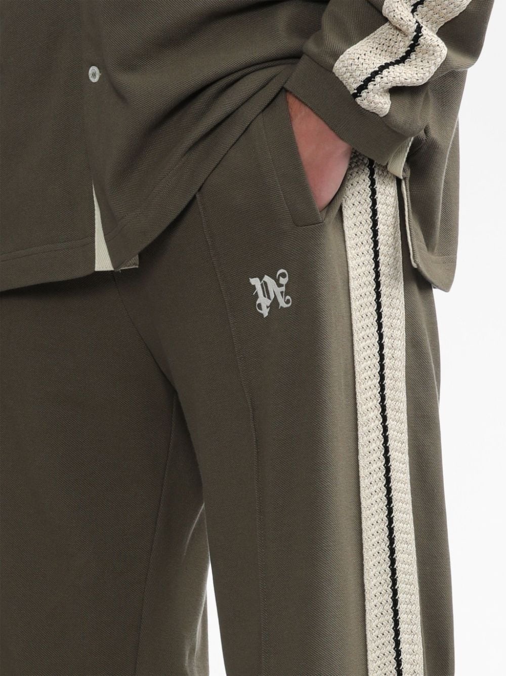monogram-embroidered track pants - 5