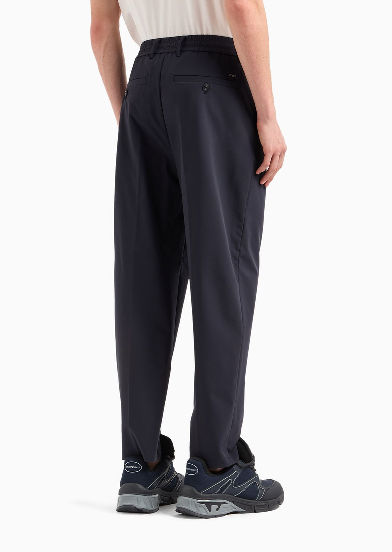Travel Essentials trousers in nylon with ribbing and elasticated waist 3