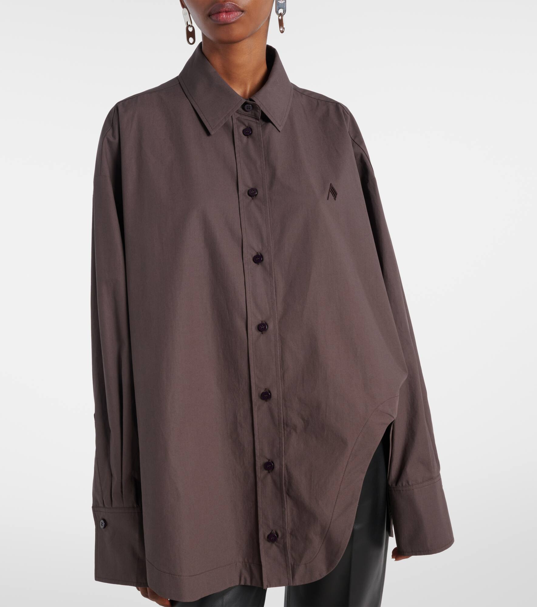 Diana oversized cotton poplin shirt - 6