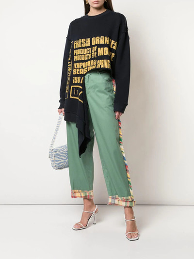 Monse Burlap print distressed sweatshirt outlook