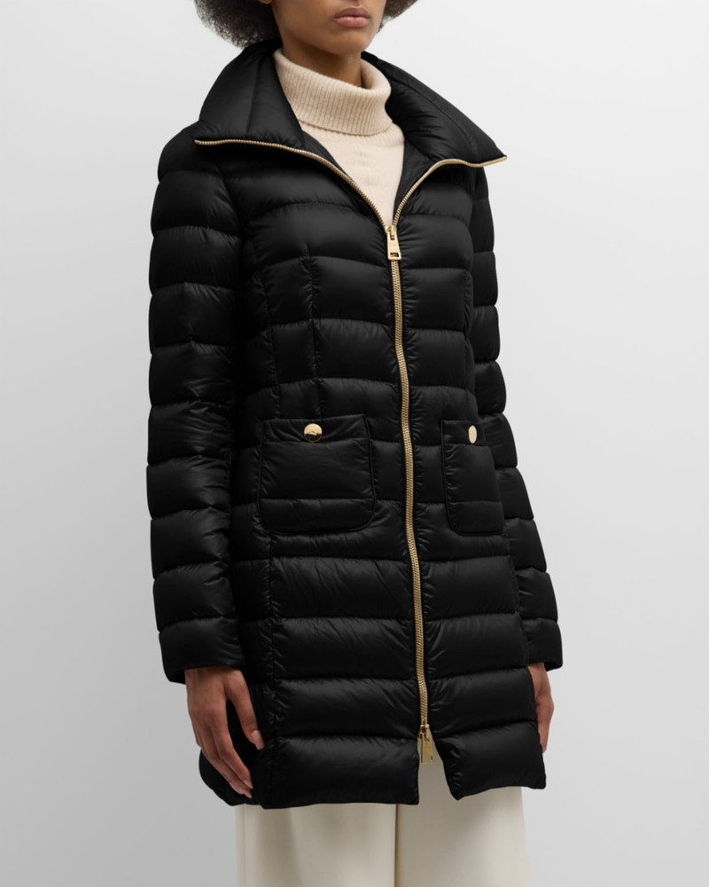 Herno Maria Water-Resistant Ultralight Nylon Long Puffer Jacket outlook