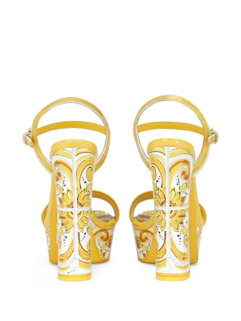 105mm Majolica-print platform sandals - 3