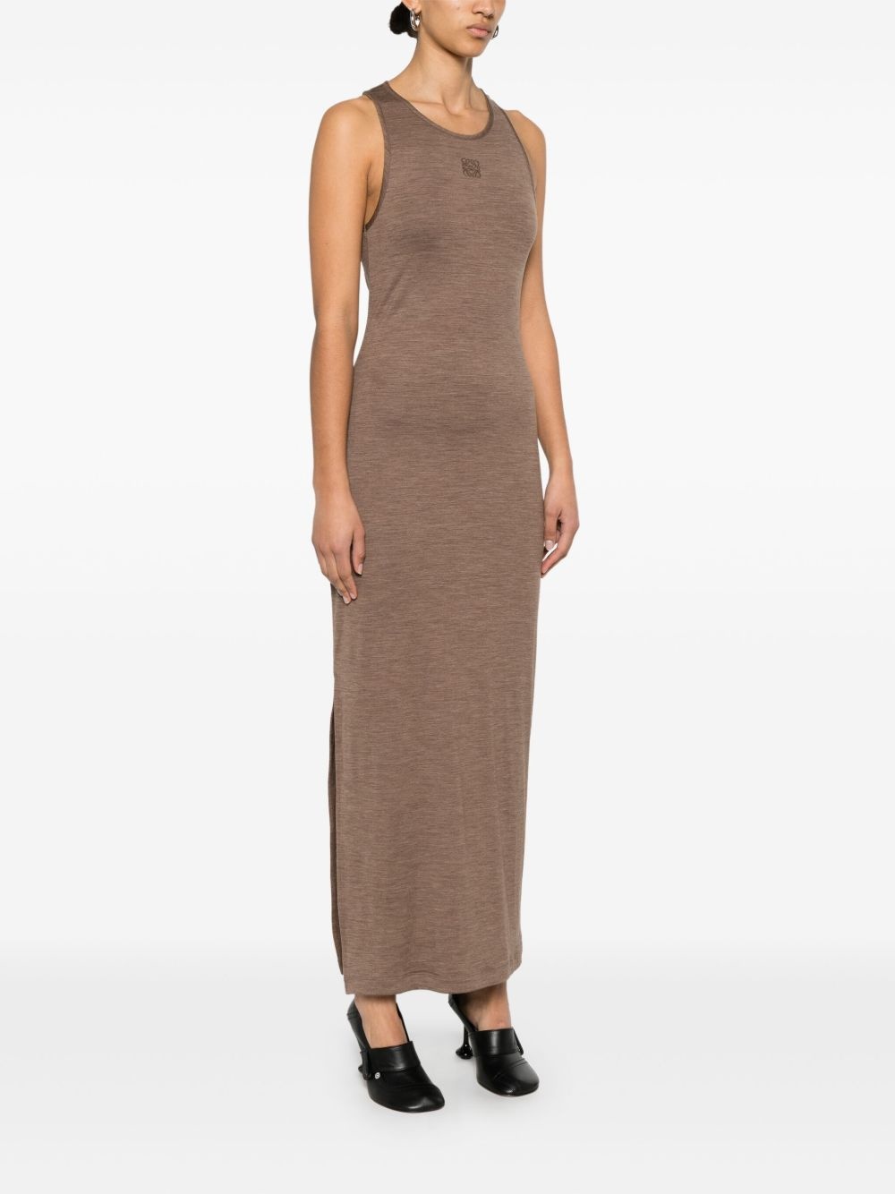 Anagram-embroidered maxi dress - 3