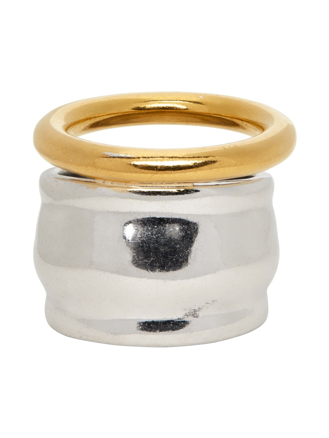 Silver & Gold Nappa Knot Ring - 6