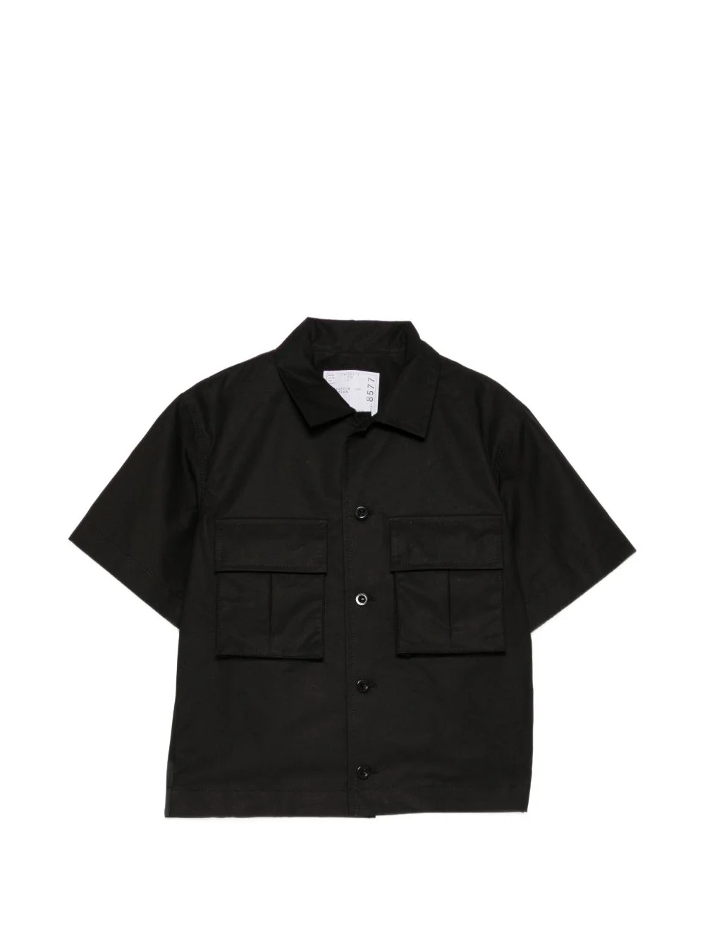 panelled short-sleeve shirt - 1