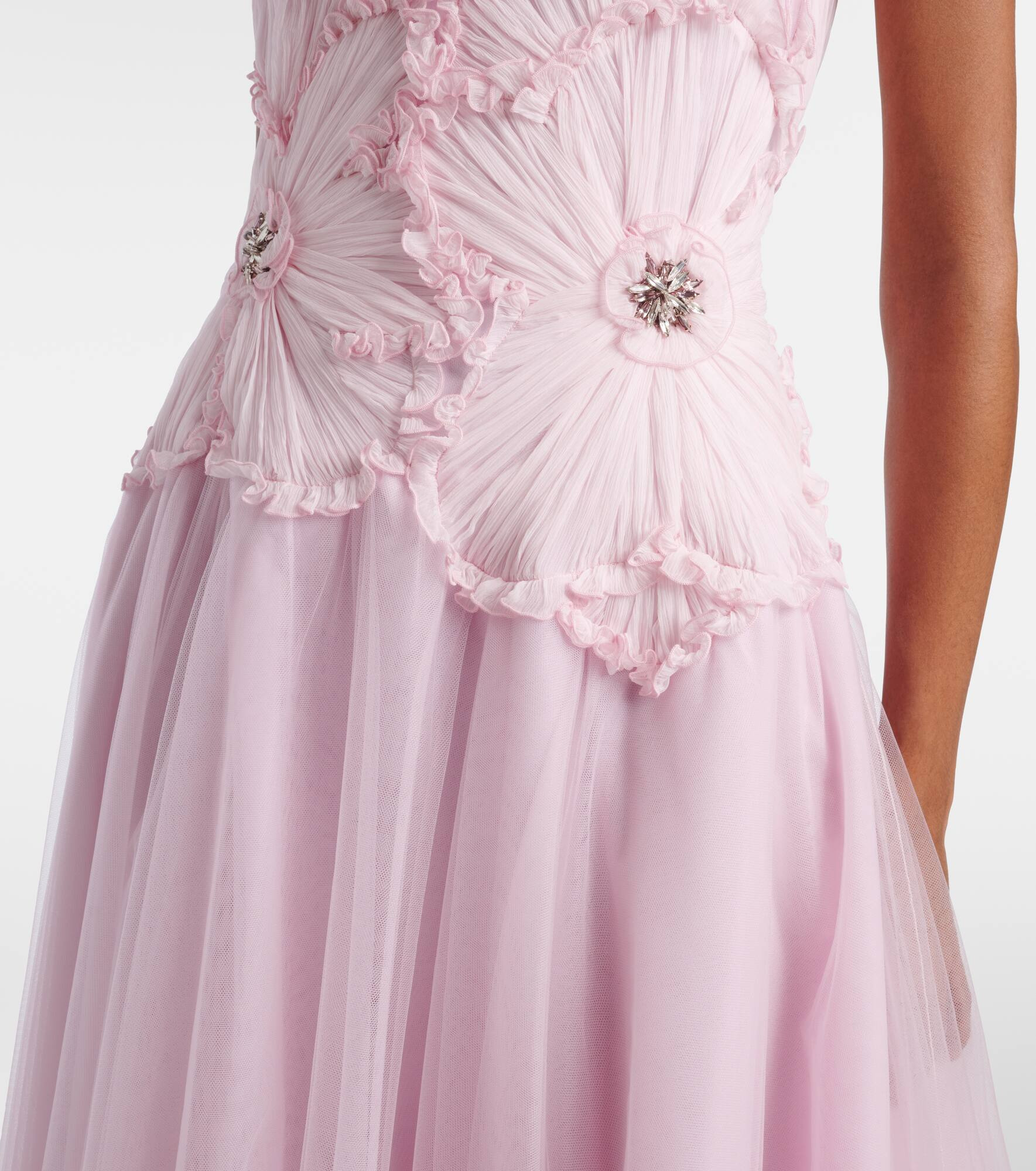 Edra embellished tulle bustier gown - 5