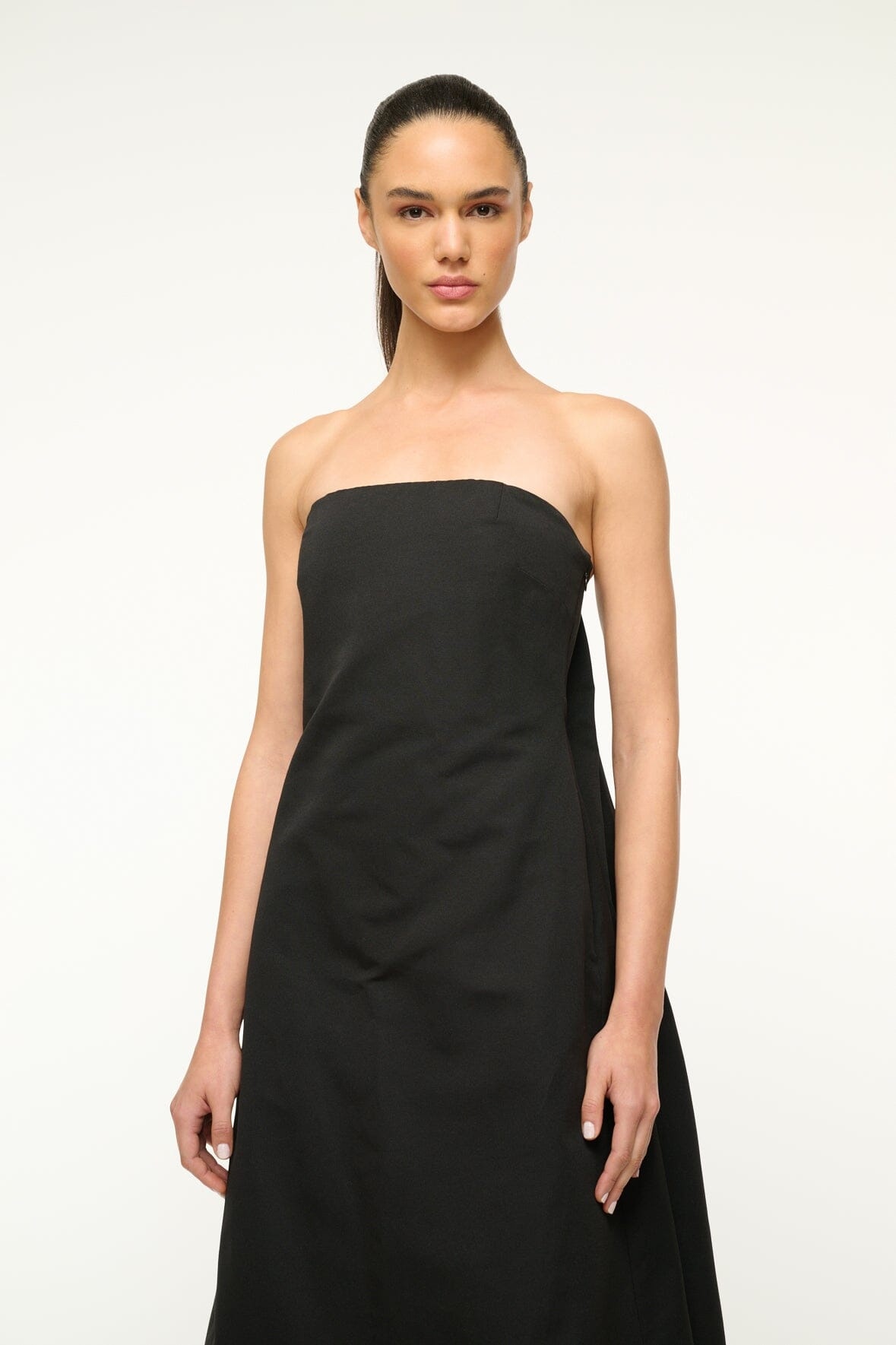 STAUD STAUD KENNEDY DRESS BLACK | REVERSIBLE
