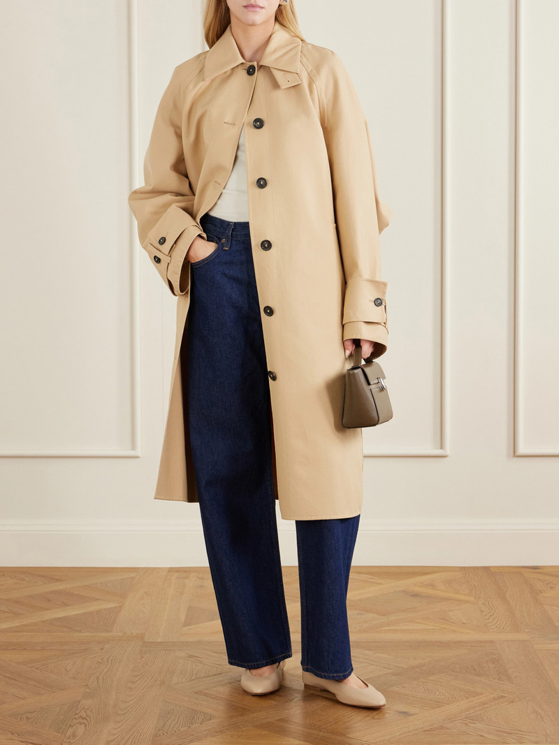 Another Tomorrow Balmacaan Double-face Cotton Long Coat outlook