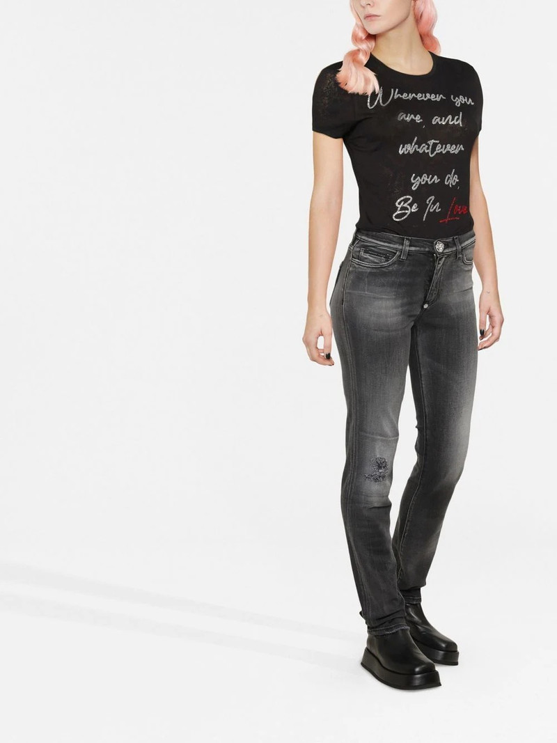 PHILIPP PLEIN logo-plaque denim jeans outlook