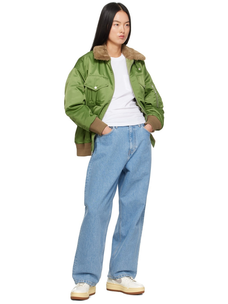 Jordan Green Zip Bomber Jacket outlook
