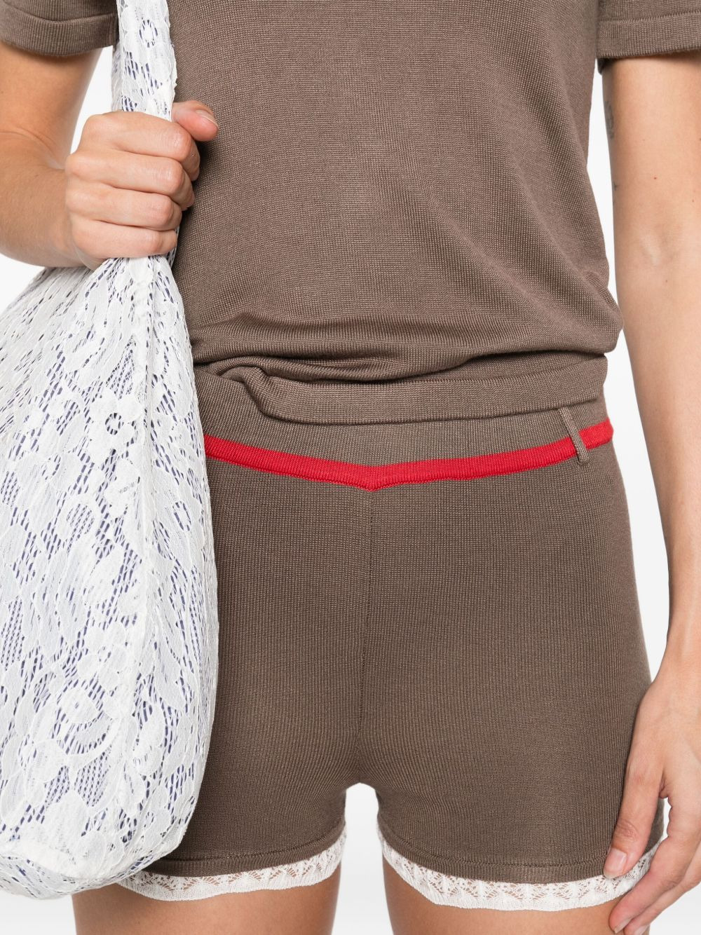 Marthe lace-trim shorts - 5