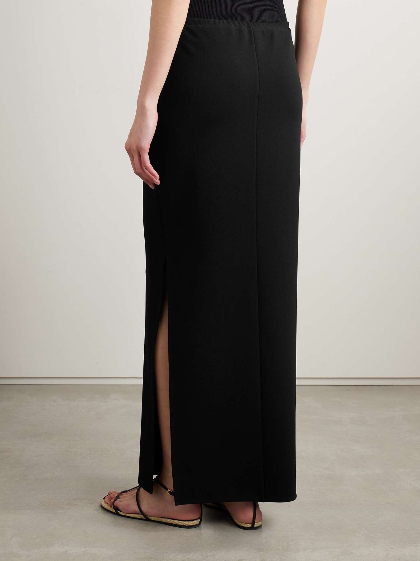 Lilth crepe-jersey maxi skirt Black - 4