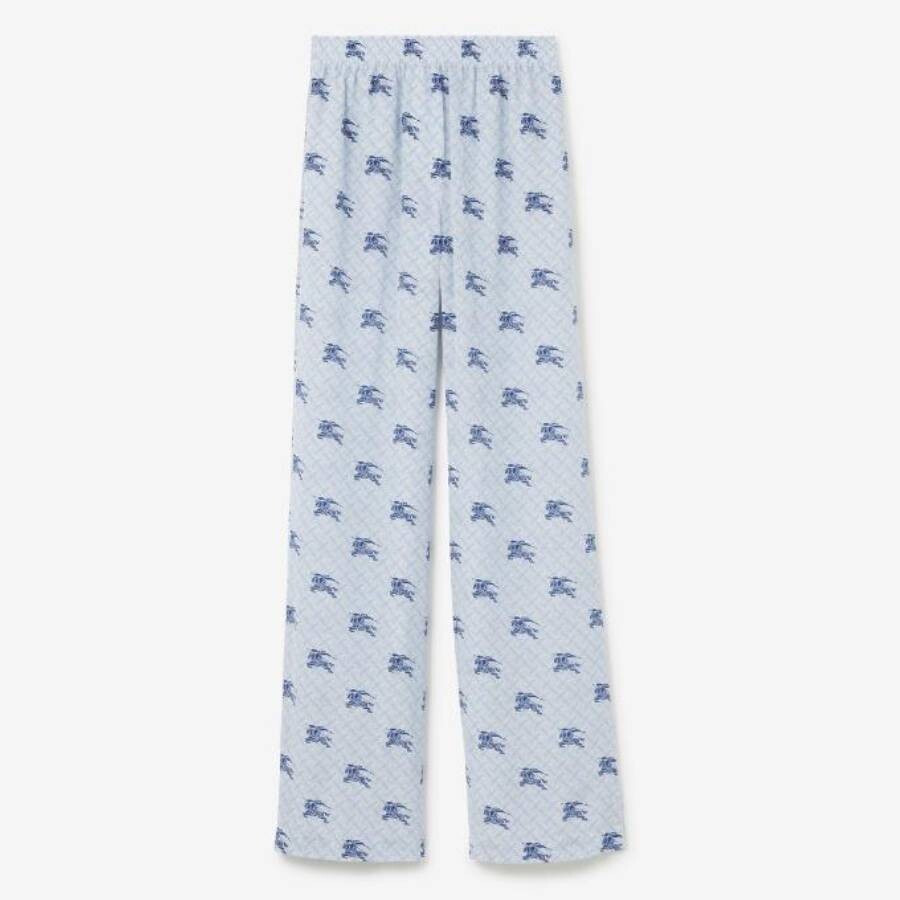 Burberry Alex EKD Monogram Silk Wide-leg Trousers - 5