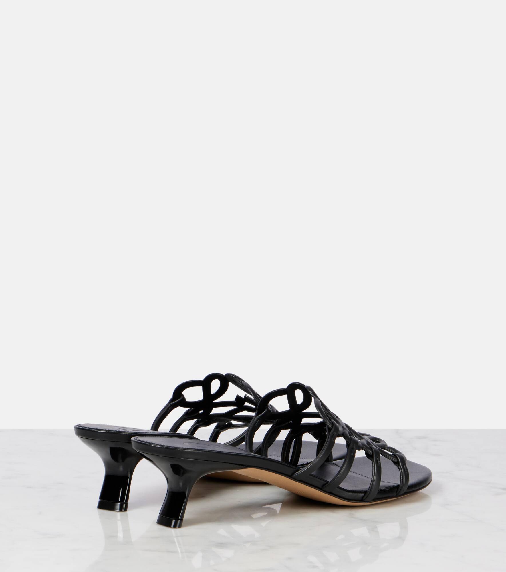 Paula's Ibiza Petal Anagram leather mules - 2
