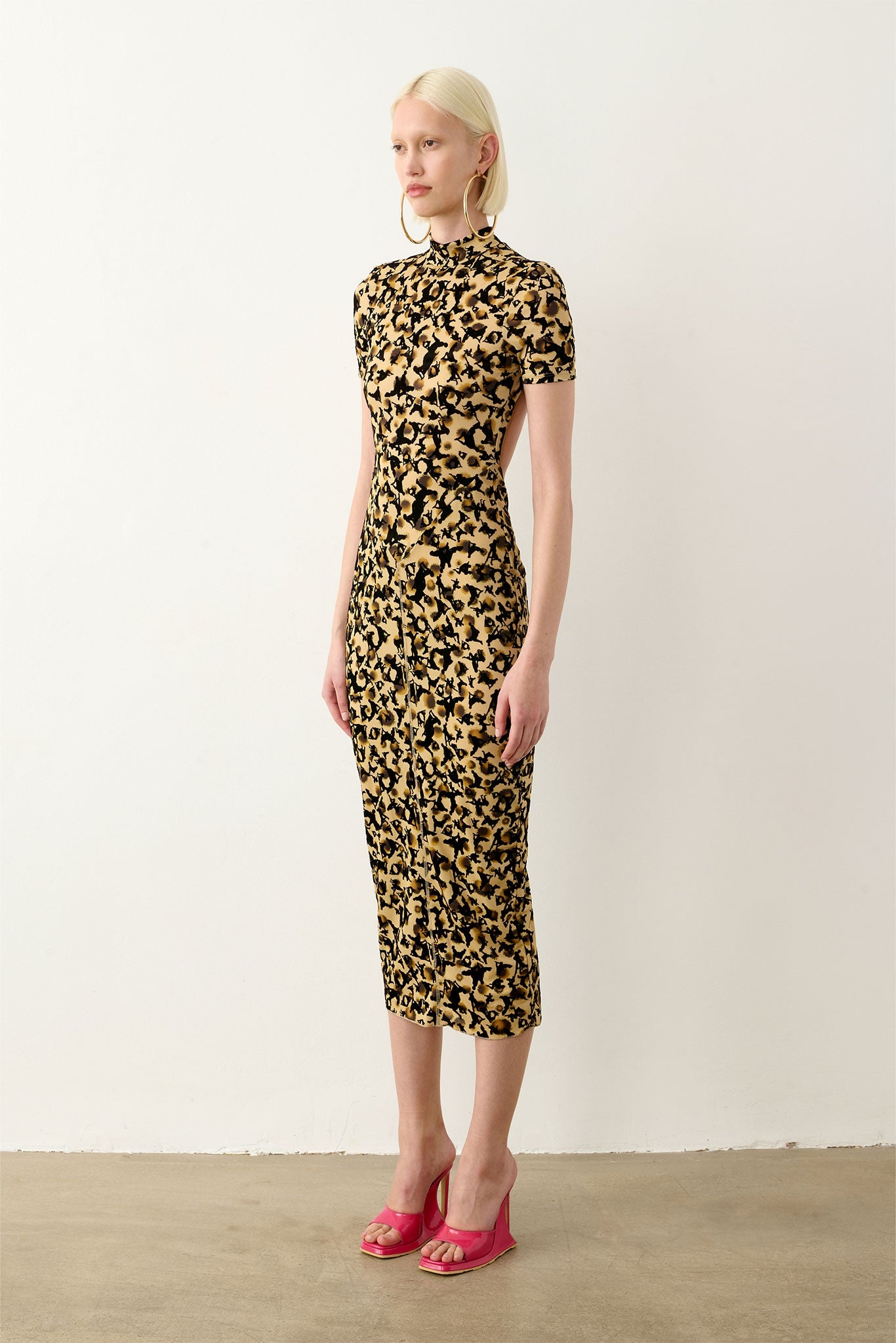 KNOCKOUT DRESS BEIGE LEOPARD PRINT - 5