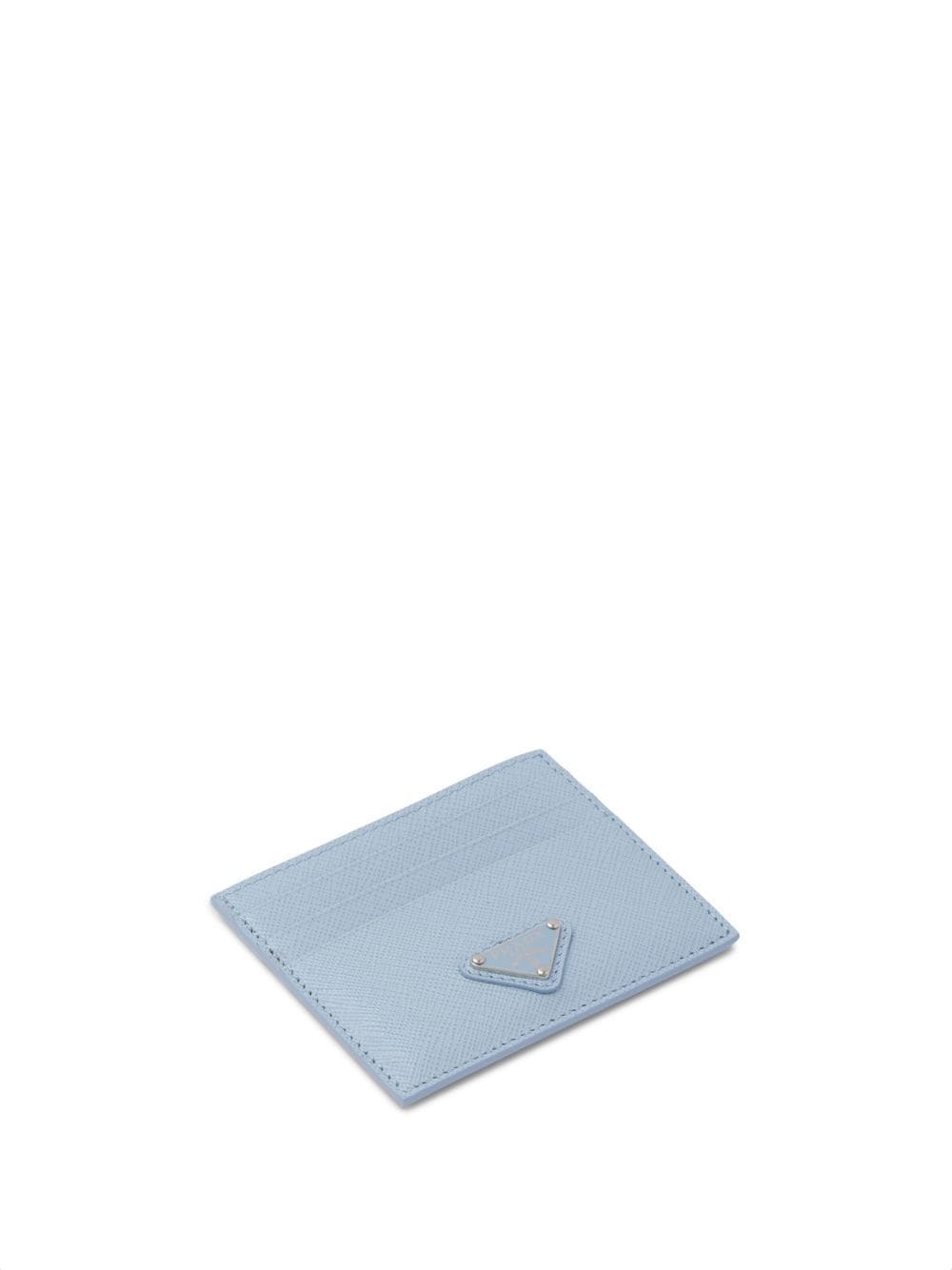 logo-plaque Saffiano leather cardholder - 3