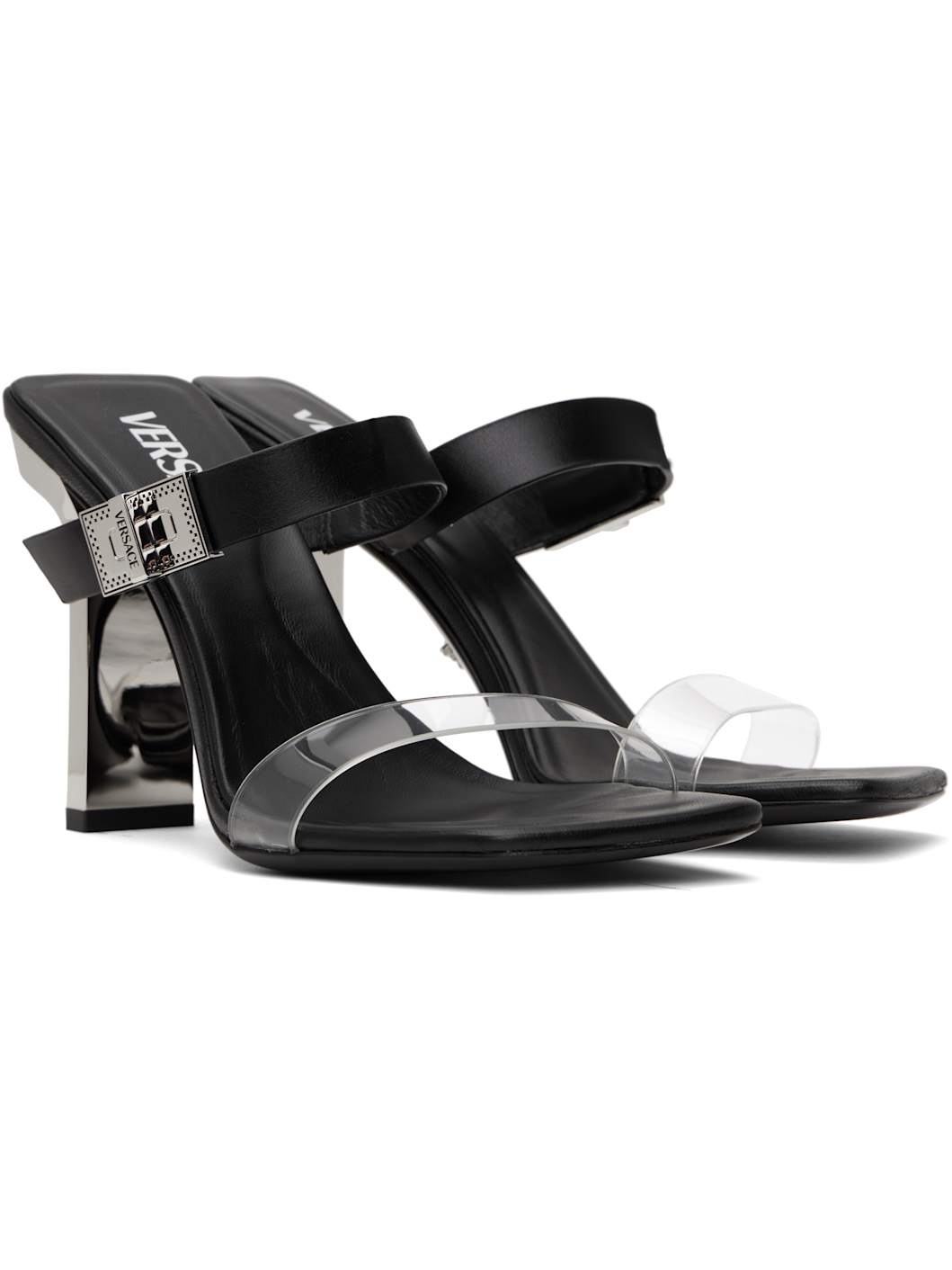 Black Medusa Heeled Sandals - 4