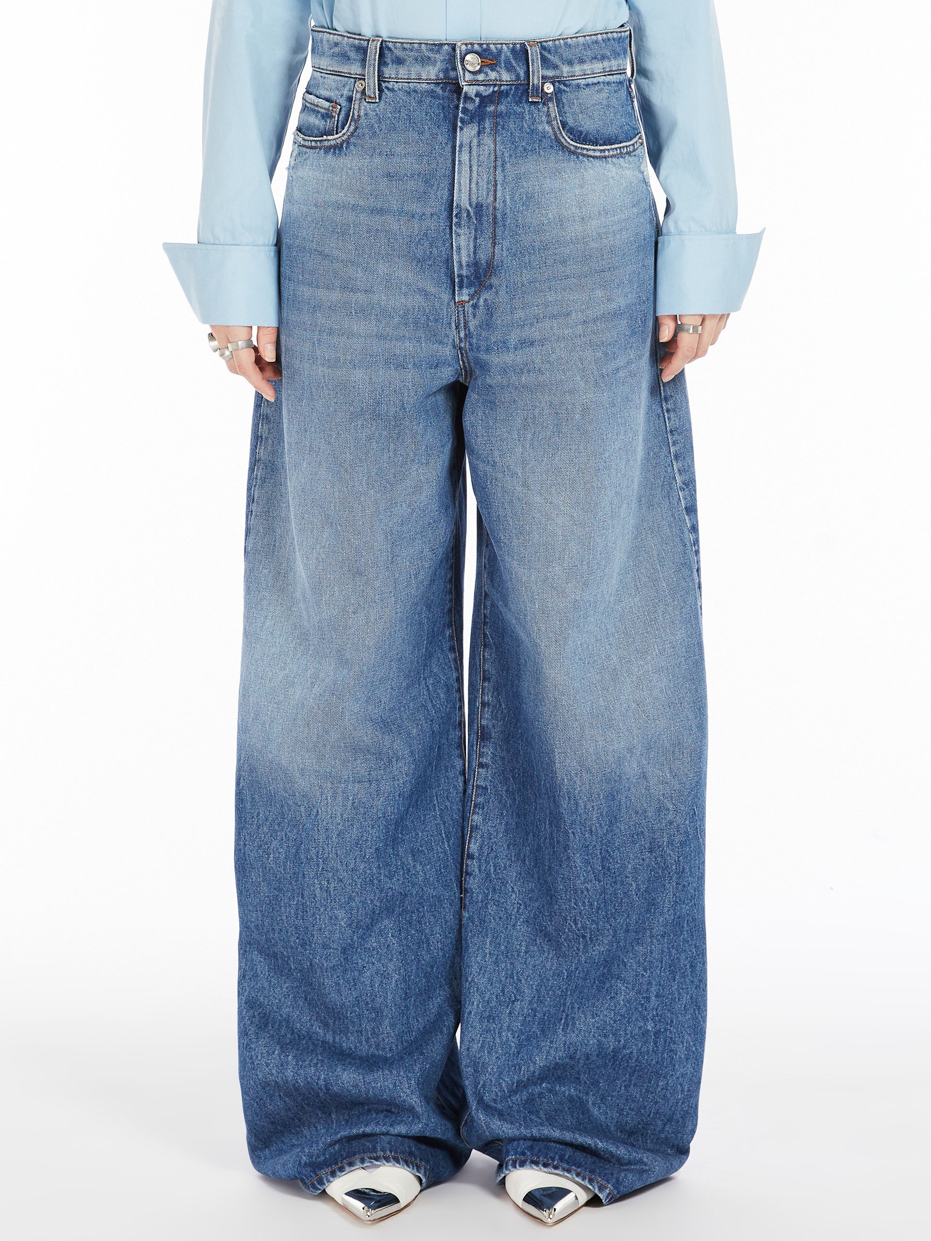 デニム・ジーパン SPORTMAX PROCIDA - Low-waisted oversize denim trousers Sportmax PROCIDA Oversized low-rise 5-pocket trousers
