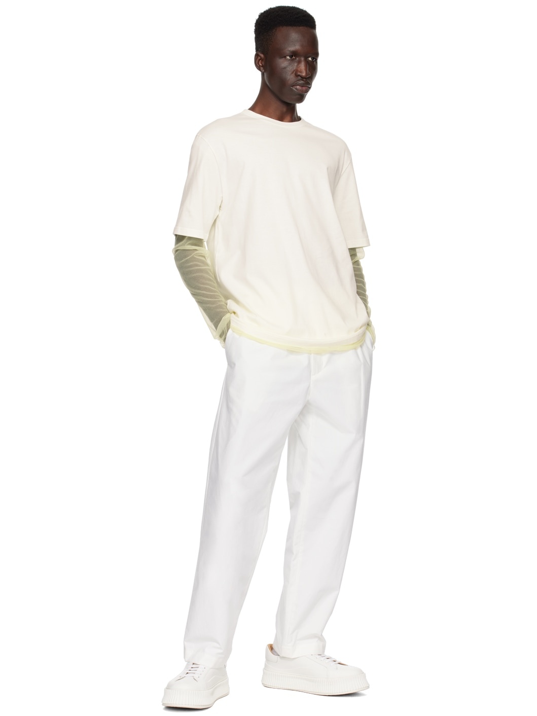 Off-White Layered Long Sleeve T-Shirt - 4