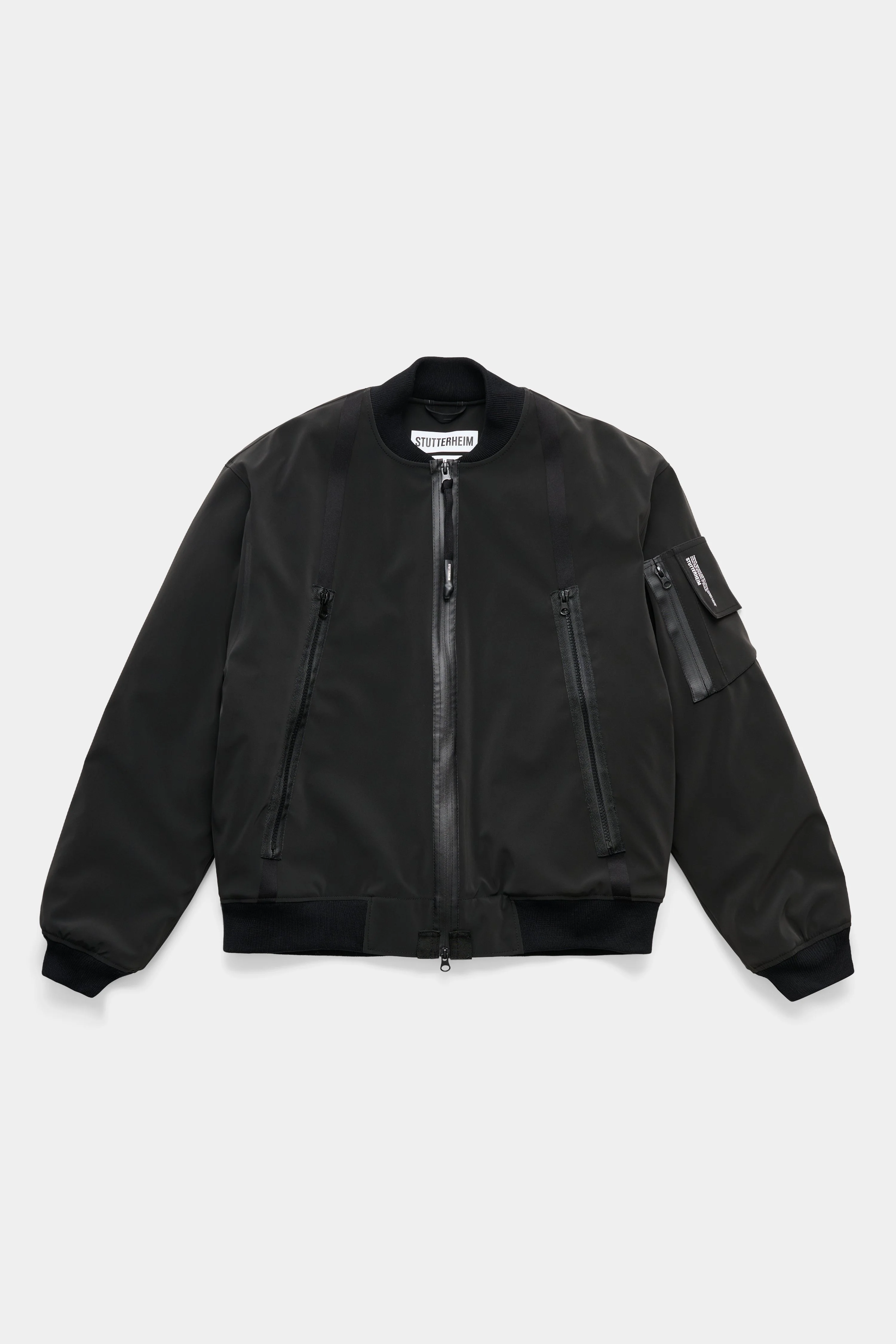 Bredsand Zip Winter Bomber Jacket Black - 1