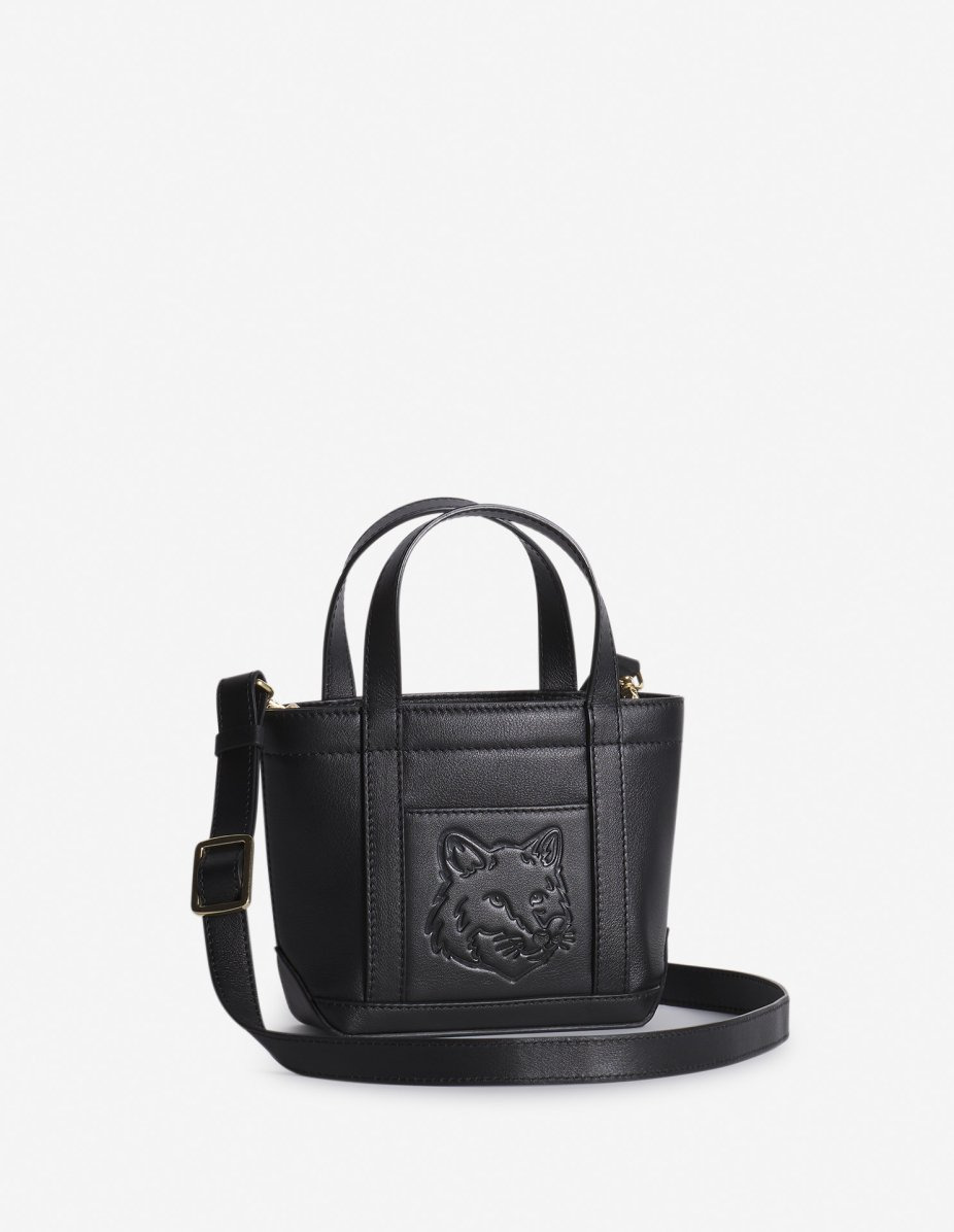 FOX HEAD LEATHER MINI TOTE - 5