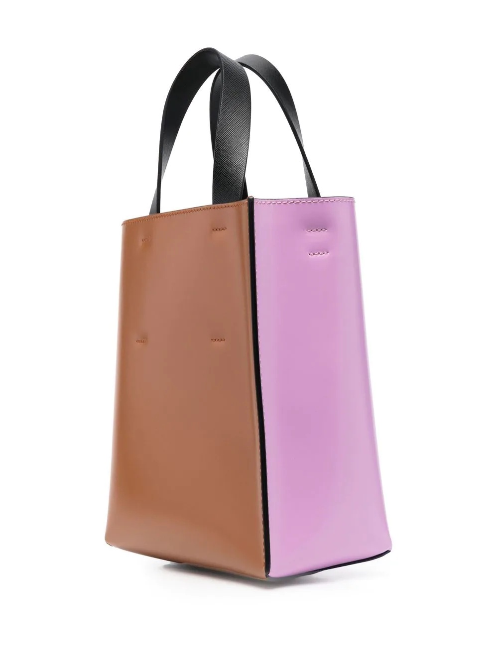 panelled leather tote - 3