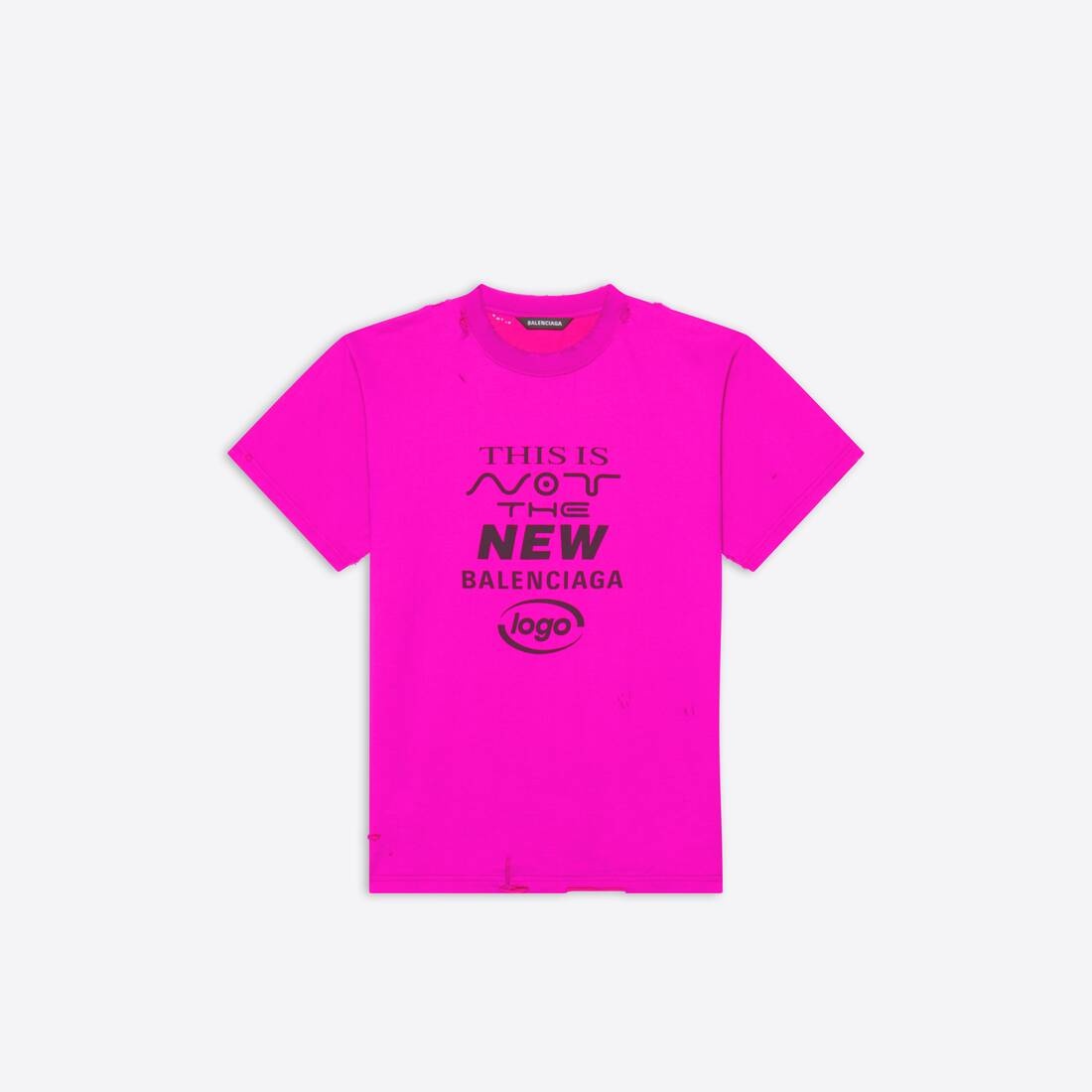 This Is Not Small Fit T-shirt in Pink/black - 1