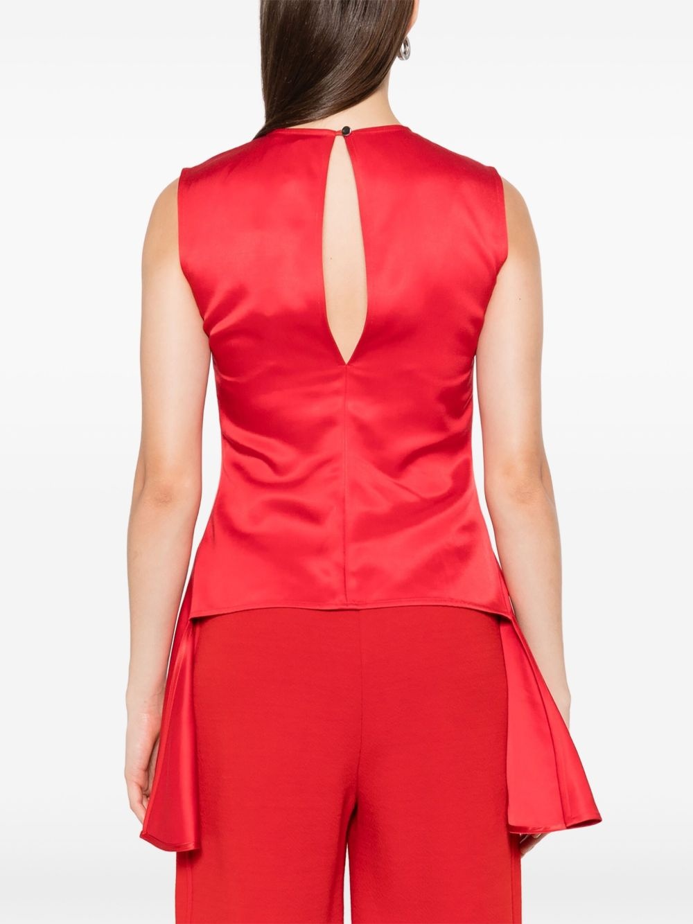 sleeveless asymmetric blouse - 4