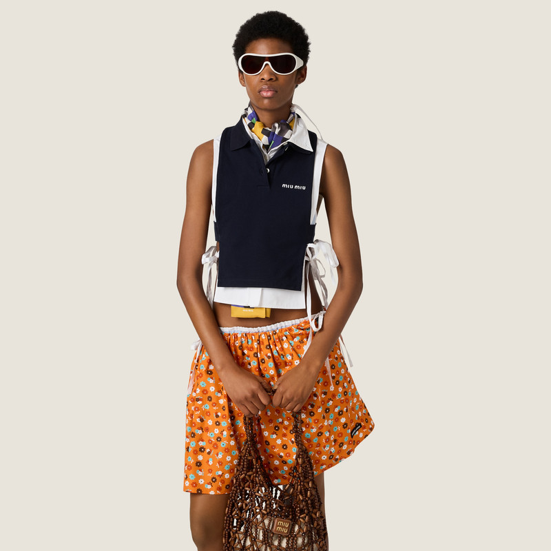 Miu Miu Piqué polo vest outlook