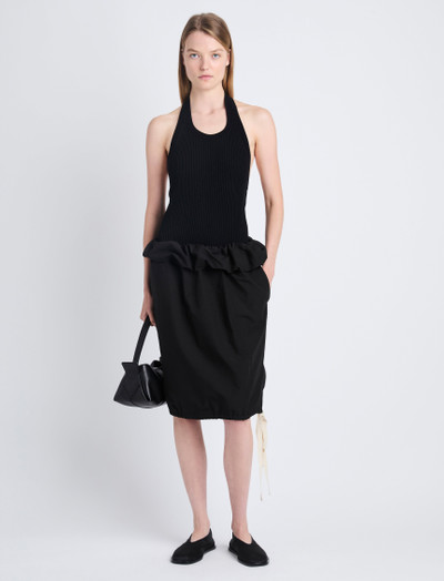 Proenza Schouler Hayley Skirt in Lightweight Crinkle Poplin outlook