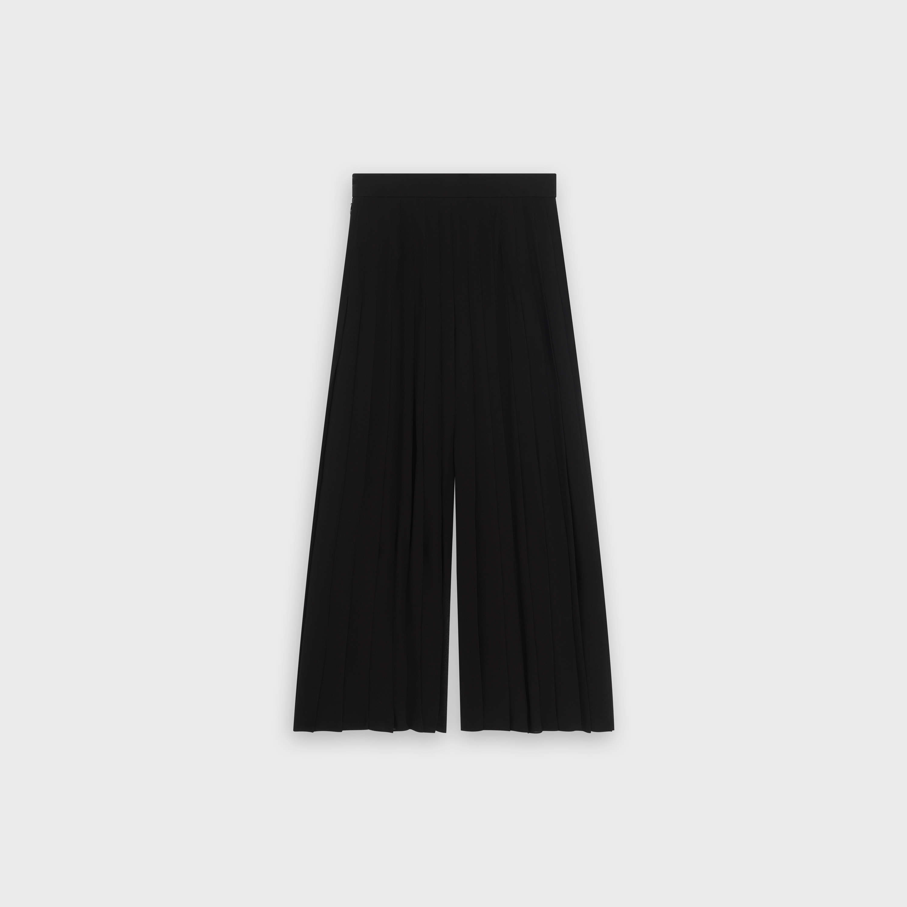 CULOTTES WITH PLEATS IN VISCOSE GEORGETTE - 2