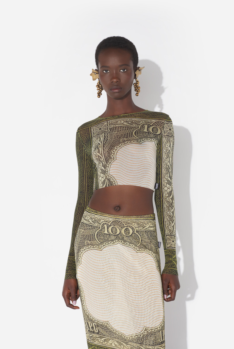 RE-EDITION - THE GREEN CARTOUCHE CROP TOP 1
