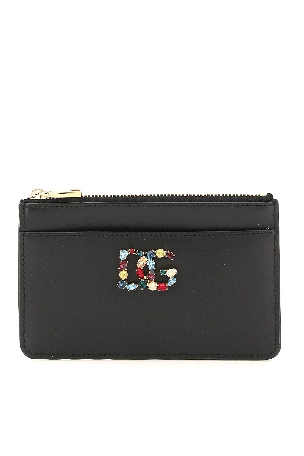 CARDHOLDER POUCH WITH RHINESTONES DG LOGO - 1