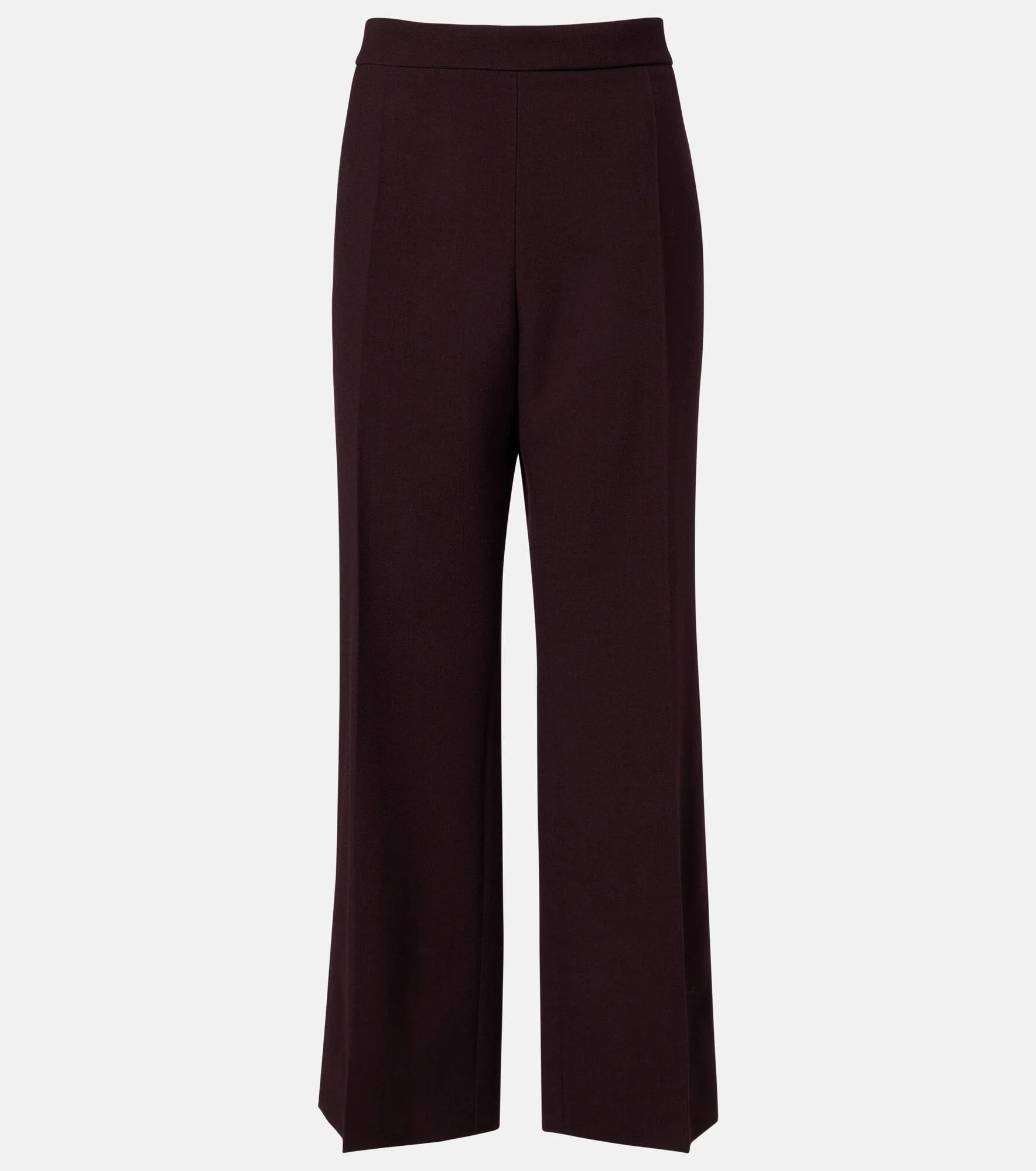 High-rise virgin wool wide-leg pants - 1