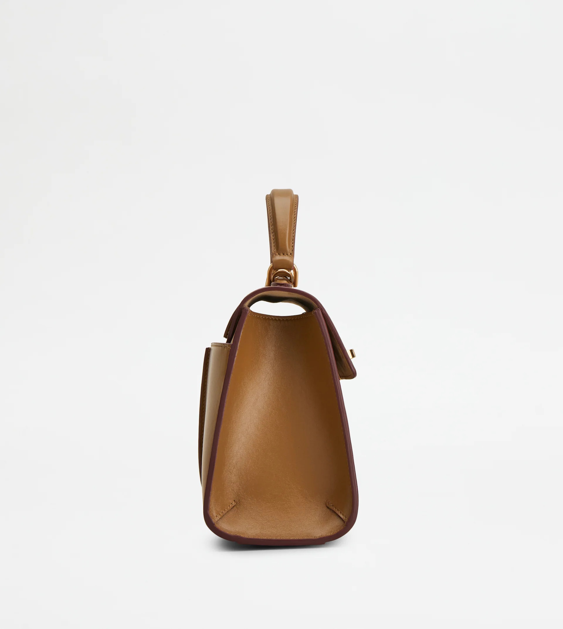 TIMELESS HANDBAG IN LEATHER MINI - BROWN - 3