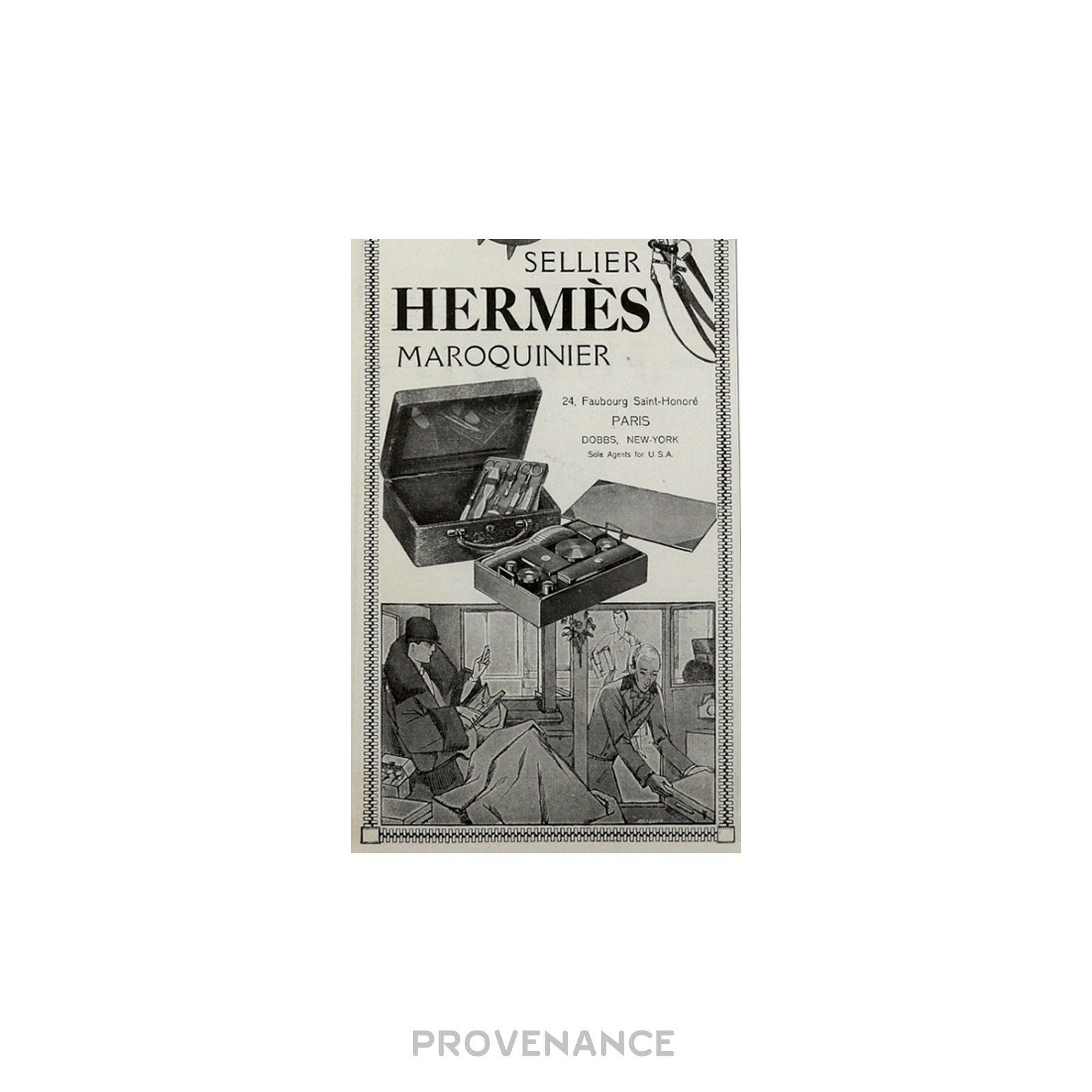 Hermes Antique Vintage Newsprint Ad - SELLIER MAROQUINIER - 6