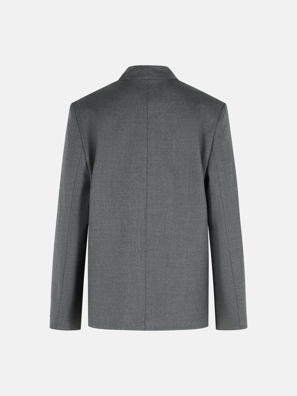 'SANCIA' GRAPHITE VIRGIN WOOL BLAZER - 3