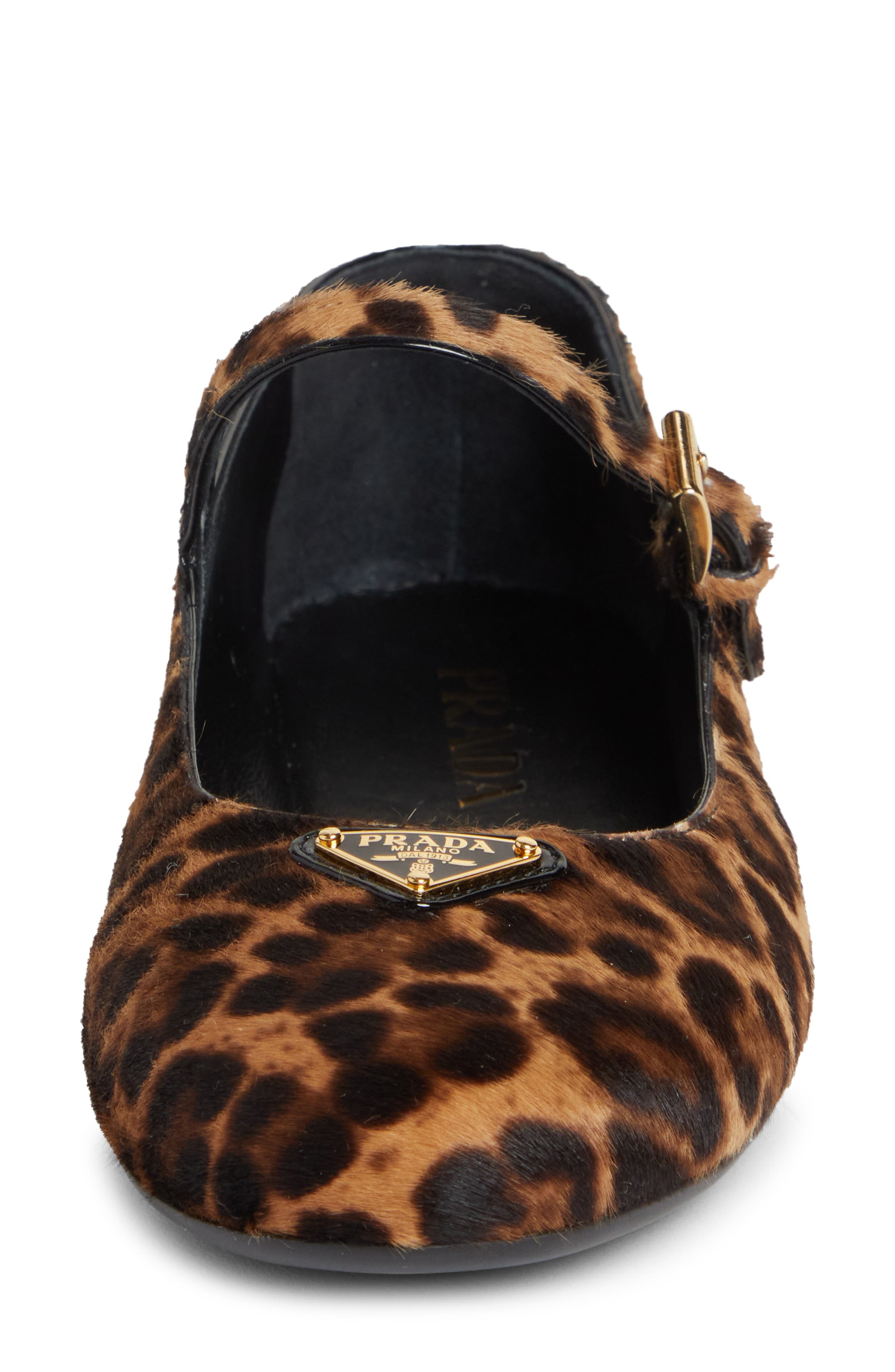 Prada Genuine Calf Hair Mary Jane Flat in Miele Calf Hair Print at Nordstrom - 4