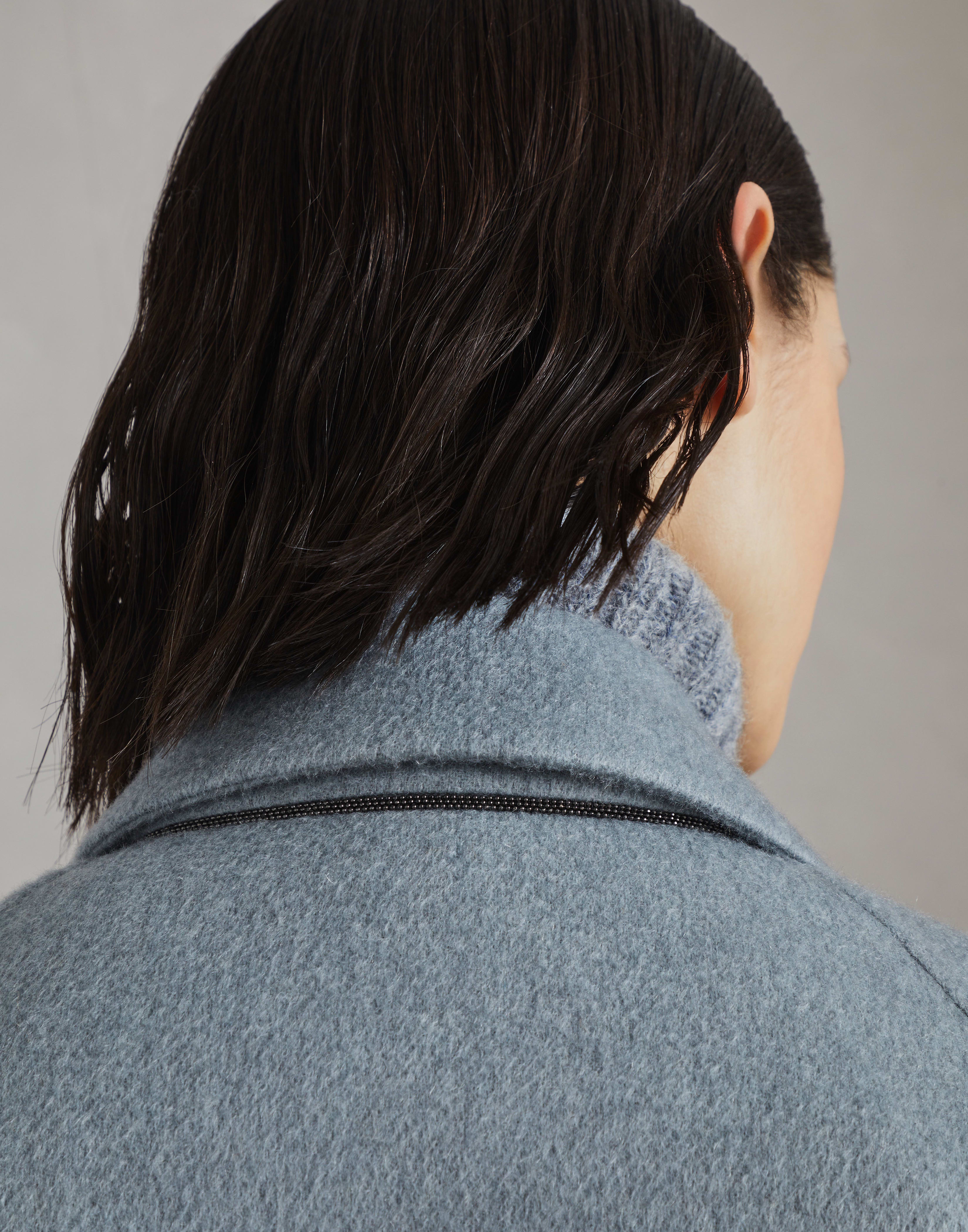 Hand-crafted coat in cashmere double beaver cloth with monili - 3